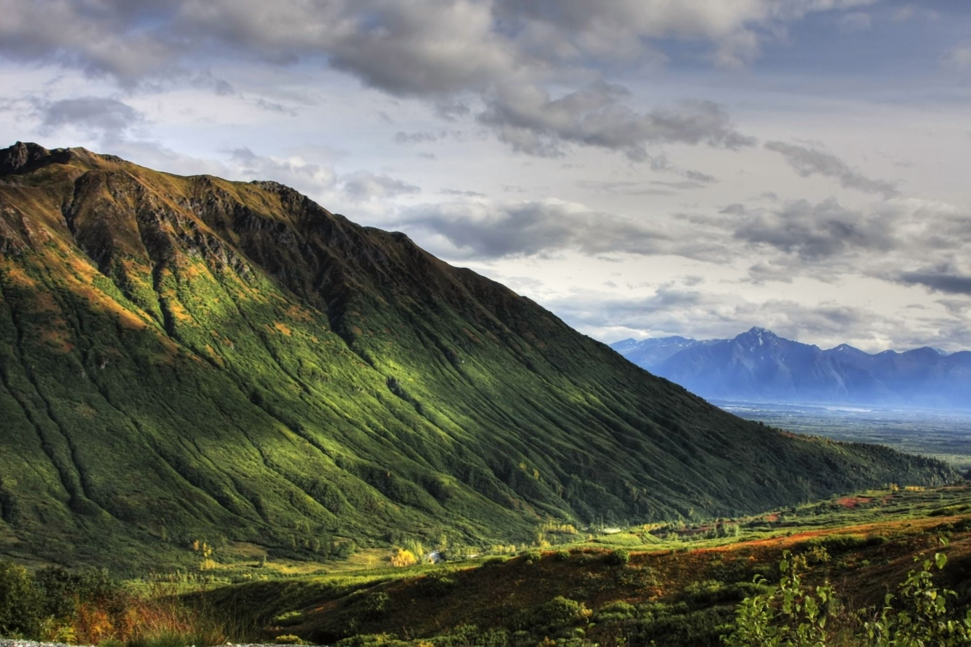 Scenic View Of Hatcher Pass In Southcentral Alaska During Summer Hdr Image Canvas Art - Michael Criss Design Pics (17 x 11)