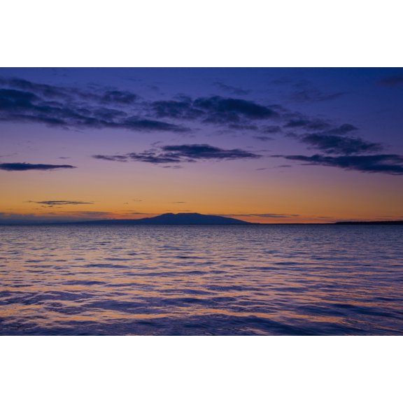 Scenic View Of Mount Susitna & Knik Arm At Sunset Anchorage Southcentral Alaska Canvas Art - Kevin Smith Design Pics (38 x 24)