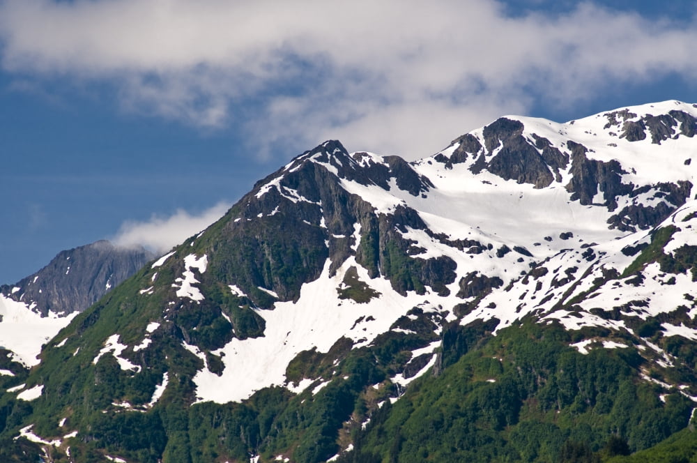 Scenic View Of The Mountains Above Port Valdez Summer Prince William Sound Southcentral Alaska Usa Canvas Art - Kevin Smith Design Pics (17 x 11)