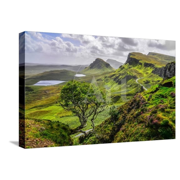 Scenic View of Quiraing Mountains in Isle of Skye, Scottish Highlands, United Kingdom, Scenic Stretched Canvas Wall Art by Martin M303 Sold by Art.Com