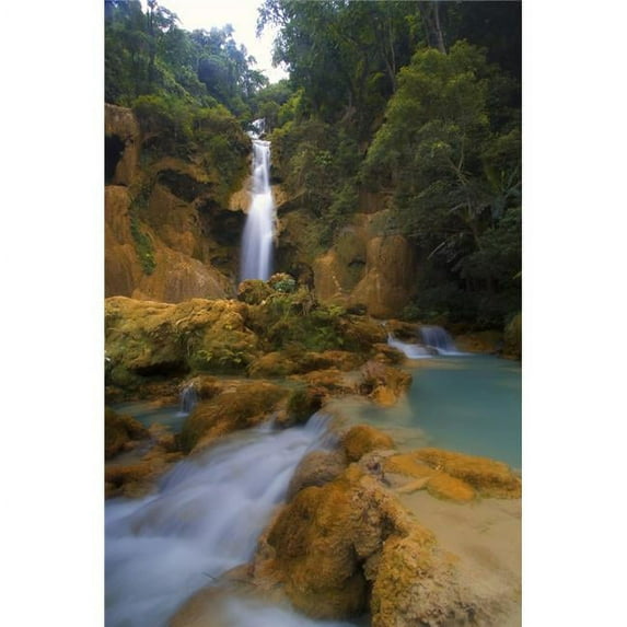 Scenic Waterfall Luang Prabang Laos Poster Print by Carson Ganci, 22 x 34 - Large