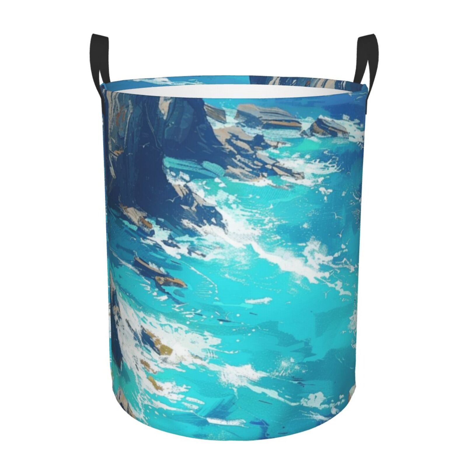 Scenic coastal waters Circular Gift Dirty Clothes Storage Bucket Gift
