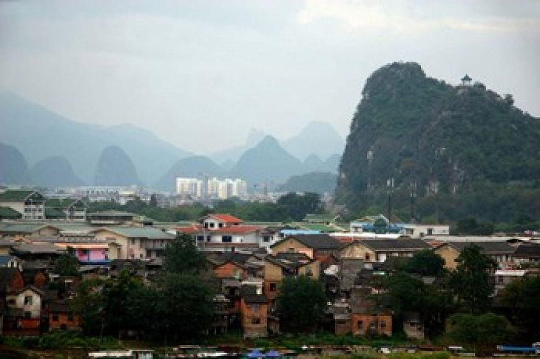 Scenic landscape of Guilin Guangxi China Canvas Art - Kymri Wilt DanitaDelimont (34 x 23)
