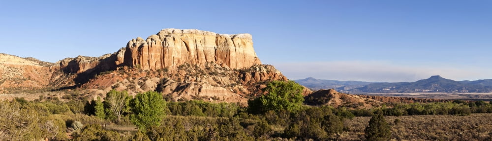 Scenic view of Ghost Ranch Abiquiu Rio Arriba County New Mexico USA Canvas Art - Panoramic Images (36 x 12)