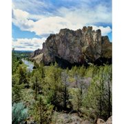 Scenic view of Smith Rock  Crooked River  Smith Rock State Park  Deschutes County  Oregon  USA Print by Panoramic Images