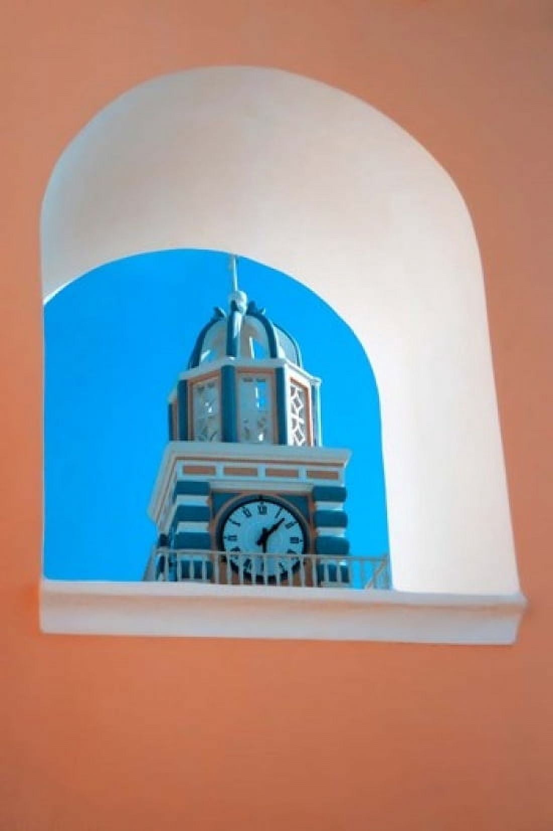 Scenic view of Thira Santorini Greece Canvas Art - Kymri Wilt DanitaDelimont (11 x 17)