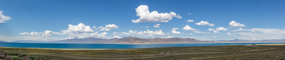 Scenic view of a lake Pyramid Lake Nevada USA Canvas Art - Panoramic Images (5 x 22)