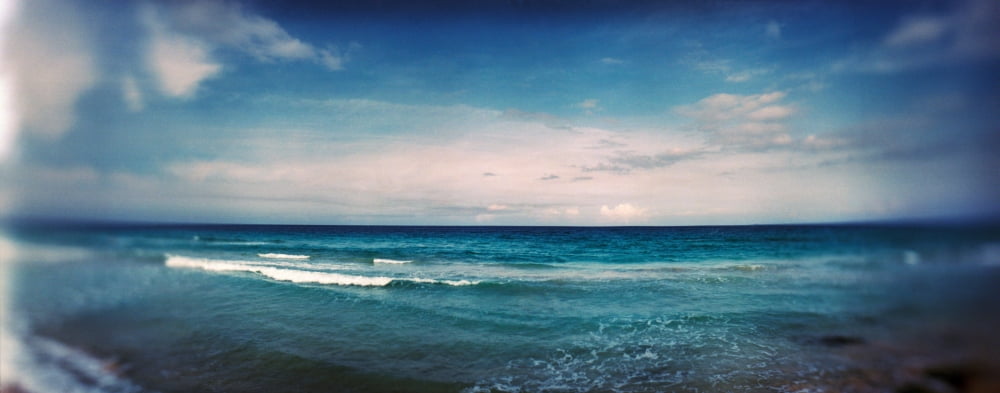 Scenic view of beach against cloudy sky Santa Maria Del Mar Beach Havana Cuba Canvas Art - Panoramic Images (12 x 30)