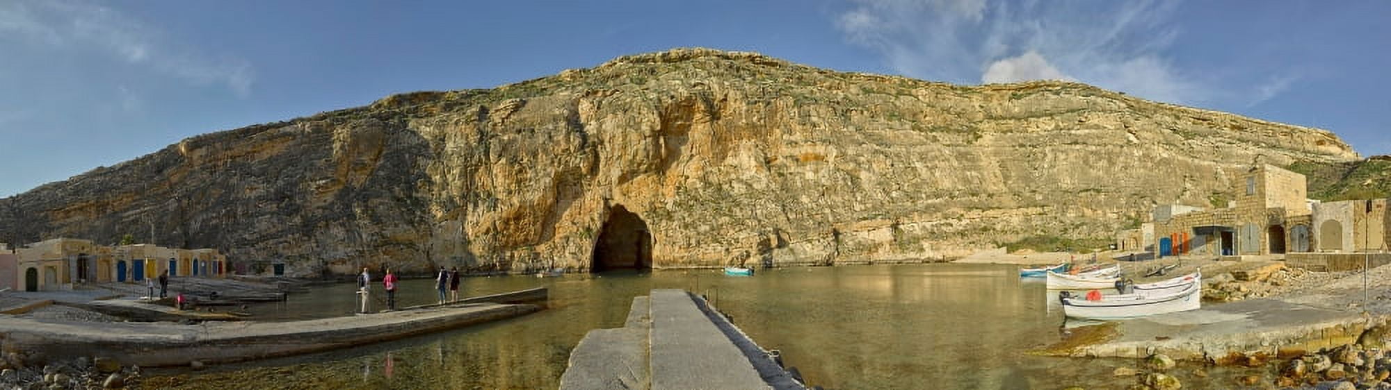 Scenic view of cave Inland Sea Dwejra Bay Gozo Malta Canvas Art - Panoramic Images (6 x 20)