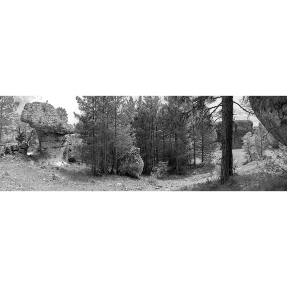Scenic view of the geological site, Ciudad Encantada, Cuenca, Castilla-La Mancha, Spain Poster Print by Panoramic Images (36 x 12)