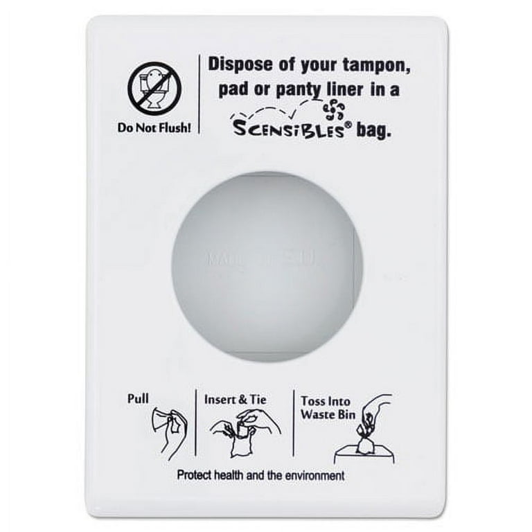 Scensibles Personal Disposal Bag Dispenser, Plastic, White Scensibles Personal Disposal Bag Dispenser, Plastic, White