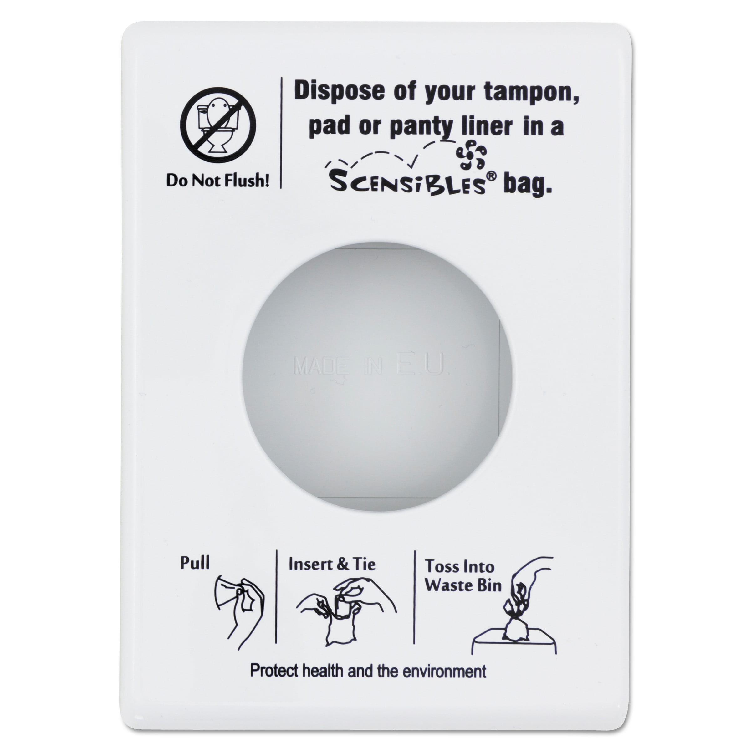 Scensibles Personal Disposal Bag Dispenser, Plastic, White Scensibles Personal Disposal Bag Dispenser, Plastic, White