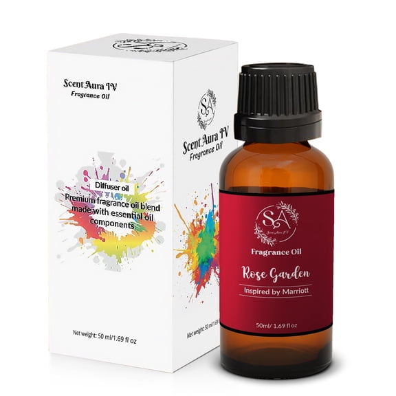Scent Aura IV Rose Garden Fragrance Oil for Diffuser Inspired by Marriott Hotel. 1.69 fl oz|50ml. Notes: Red currant, Berry, Rose