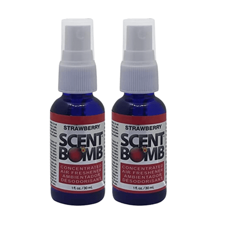 Scent Bomb Air Freshener Spray, 100 % Oil Based Concentrated Air Freshener, Air Freshener Spray for Car, Room, Bathroom and Odor Eliminator, Strawberry, 2 Pack
