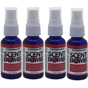 Scent Bomb Air Freshener Spray, 100 % Oil Based Concentrated Air Freshener, Air Freshener Spray for Car, Room, Bathroom and Odor Eliminator, Strawberry, 4 Pack
