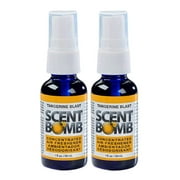 Scent Bomb Air Freshener Spray, 100 % Oil Based Concentrated Air Freshener, Air Freshener Spray for Car, Room, Bathroom and Odor Eliminator, Tangerine Blast, 2 Pack