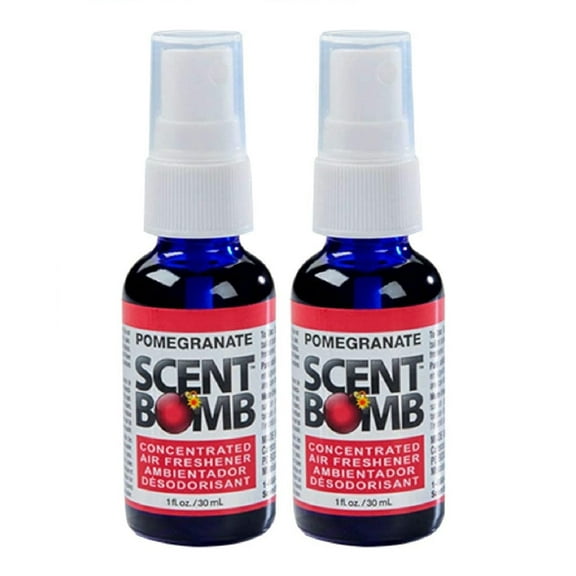 Scent Bomb Air Freshener Spray, 100 % Oil Based Concentrated Air Freshener, Air Freshener Spray for Car, Room, Bathroom and Odor Eliminator, Pomegranate, 2 Pack