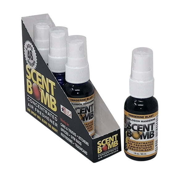 Scent Bomb Tangerine Blast 1 Ounce Air Freshener Spray 4-Pack