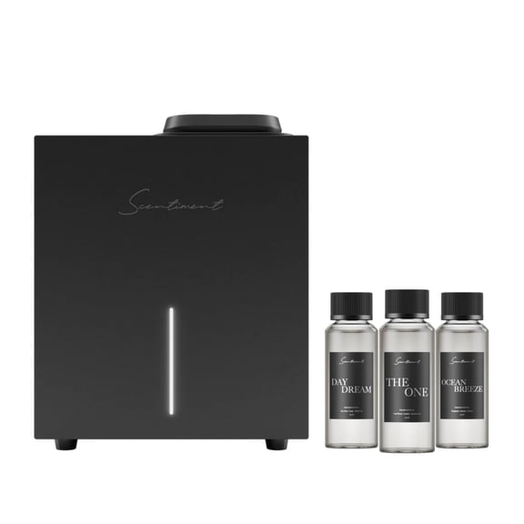 Scentiment Diffuser Pro 2 Discovery Kit - includes Top 3 Luxury Hotel Scents 120mL – Covers 2,000 sqft.