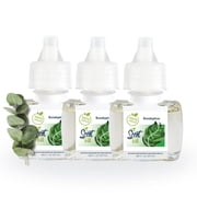 Scent Fill 100% Natural Eucalyptus Plug in Refill Essential Oil Air Freshener, 3 Scented Oil Refills