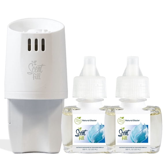 Scent Fill 100% Natural Glacier- Starter Kit - 2 Refills + Scent Fill Warmer