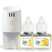 Scent Fill 100% Natural Lemon & Citrus Plug in Air Freshener Starter Kit, Scented Oil Refills, 2 Refills + Diffuser