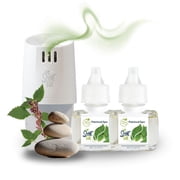 Scent Fill 100% Natural Patchouli Spa Plug in Air Freshener Starter Kit, Scented Oil Refills, 2 Refills + Diffuser
