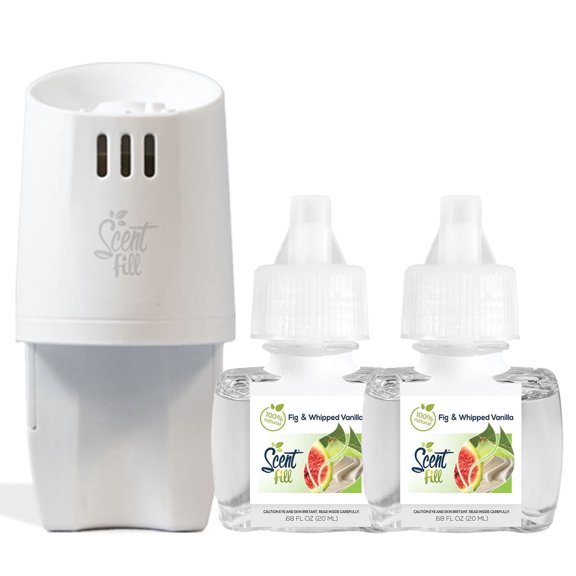 Scent Fill Fig & Whipped Vanilla Starter Kit - 2 Refills + Scent Fill Warmer
