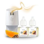 Scent Fill Orange Clove Plug In Air Freshener Starter Kit, Scented Oil Refills, 2 Refills + Diffuser