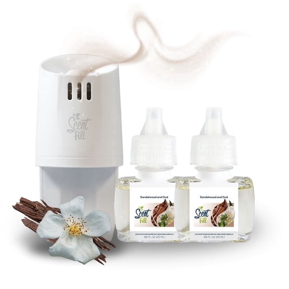 Scent Fill Sandalwood & Oud Starter Kit - 2 Refills + Scent Fill Warmer