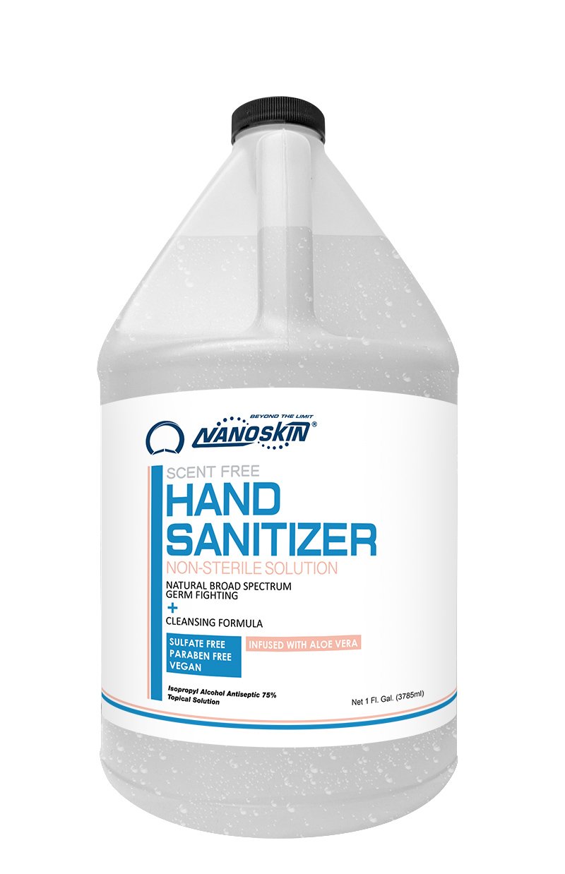 Scent Free Hand Sanitizer Isopropyl Alcohol Antiseptic 75 Topical Solution 1 Gallon