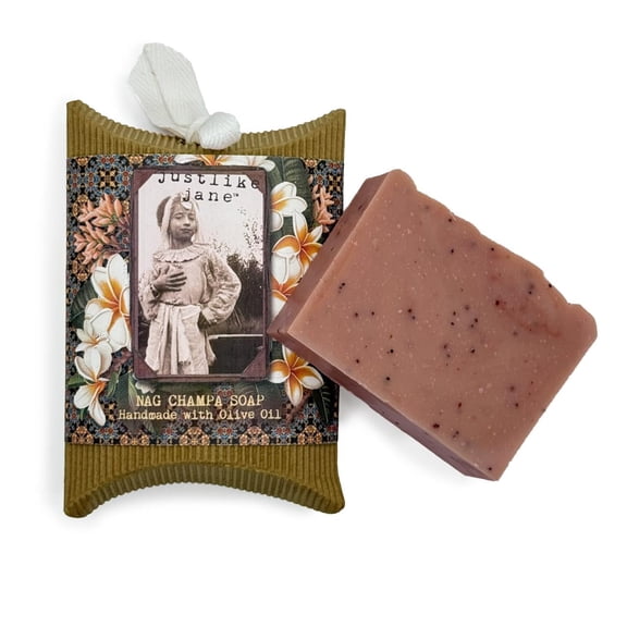 Just Like Jane™ Nag Champa Handmade Soap | 5 oz Bars | Packaging: Vintage Jane (1 bar)