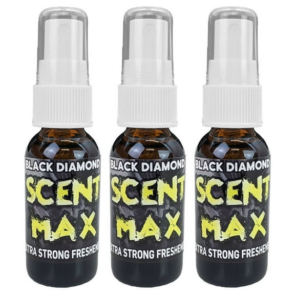 Scent Max Extra Strong Air Freshener Spray 1.0 oz. Glass Bottle - Black Diamond Scent 3-Pack