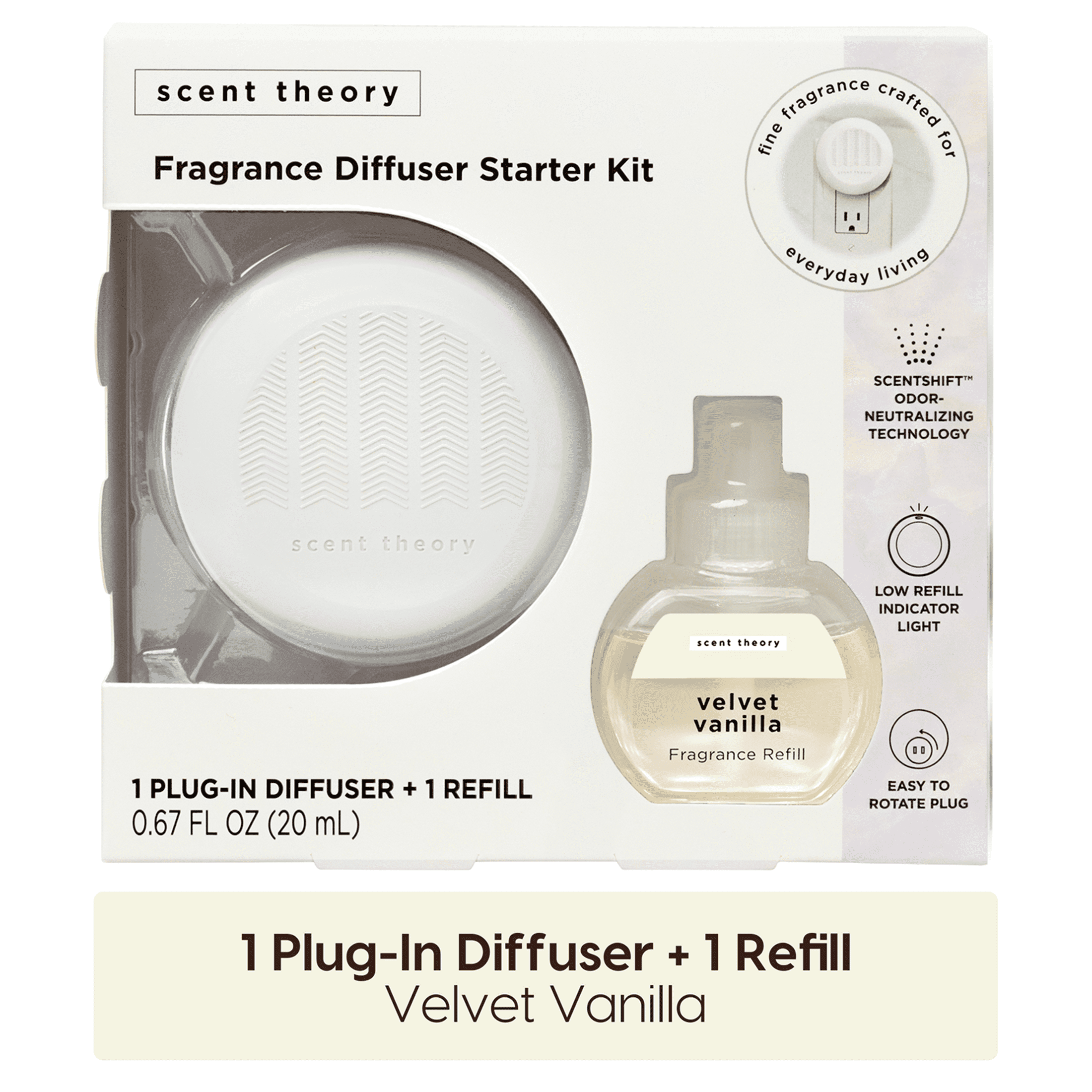 Scent Theory Fragrance Diffuser Starter Kit, Velvet Vanilla