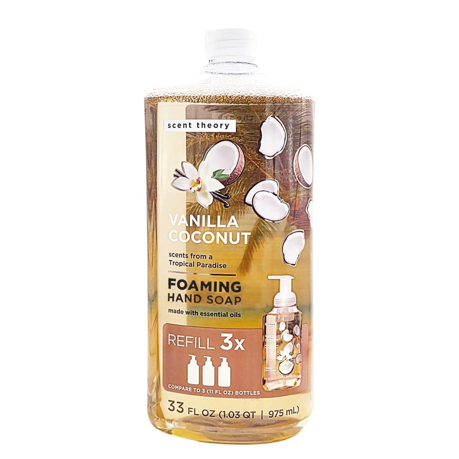 Scent Theory Foaming Hand Soap Refill, Vanilla, 33 fl oz Refill