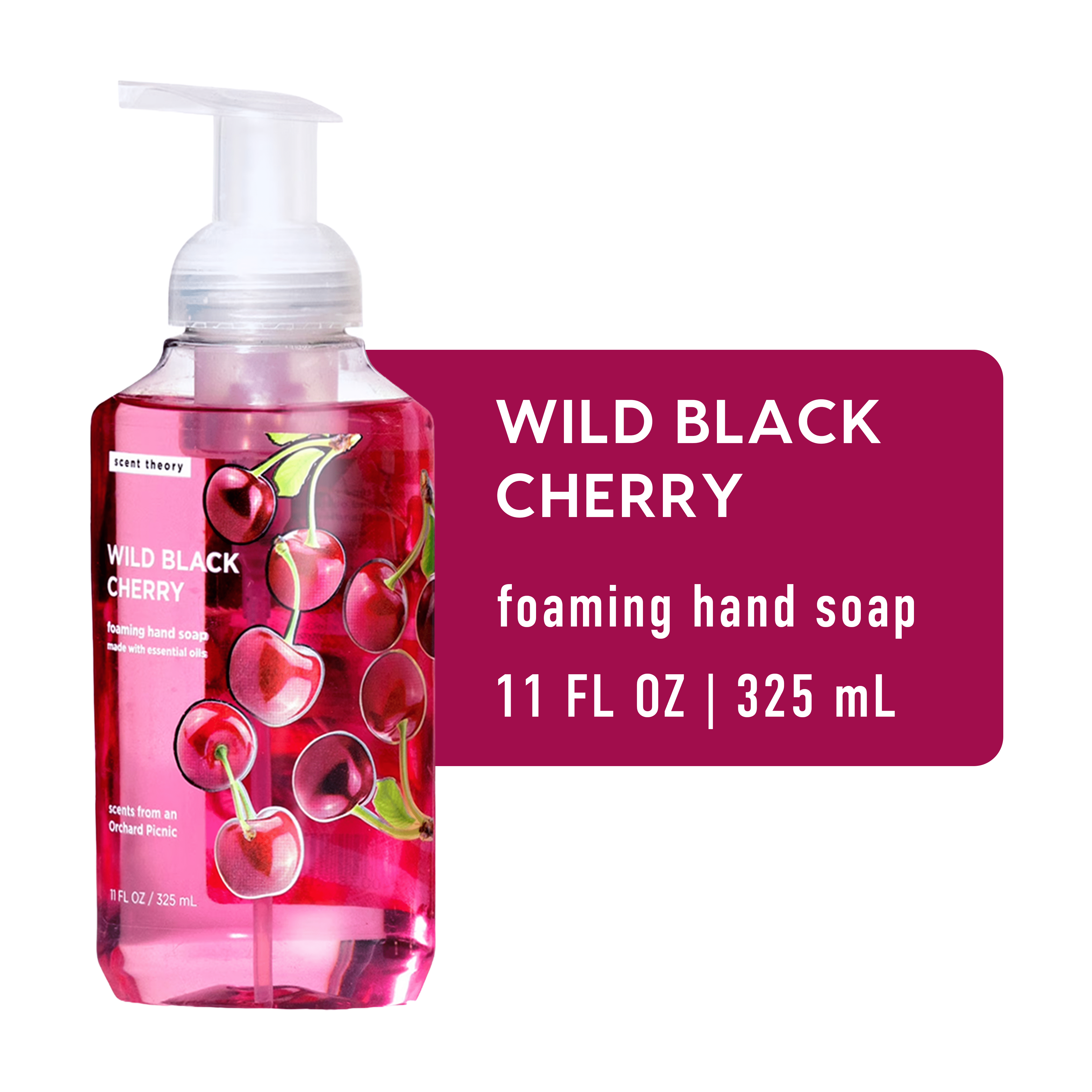 Scent Theory Foaming Hand Soap, Wild Black Cherry, 11 fl oz