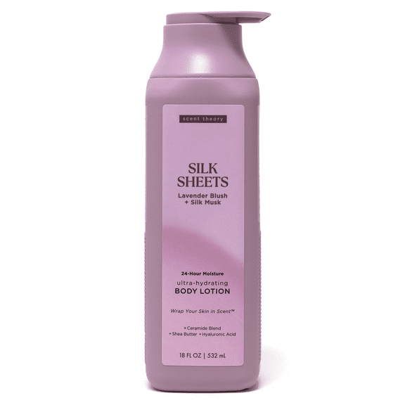 Scent Theory Body Lotion with Shea Butter, All Skin Types, Silk Sheets, 18 fl oz