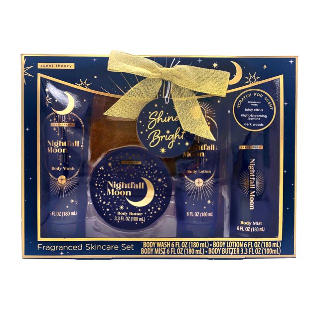 Scent Theory Fragranced Skincare Gift Set, Unisex, Nightfall Moon Scent