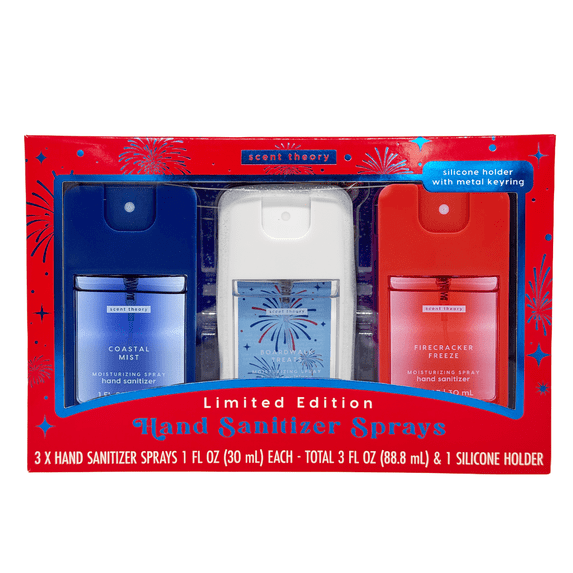 Scent Theory Limited Edition Americana Hand Sanitizer Spray Gift Set, 3 Piece