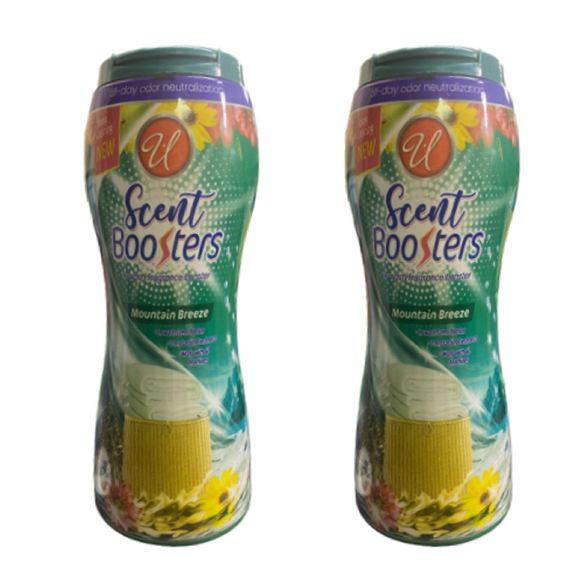 Scent booster In-wash fragrance booster mountain breeze long lasting freshness work with all machines-12oz each-pack of 2
