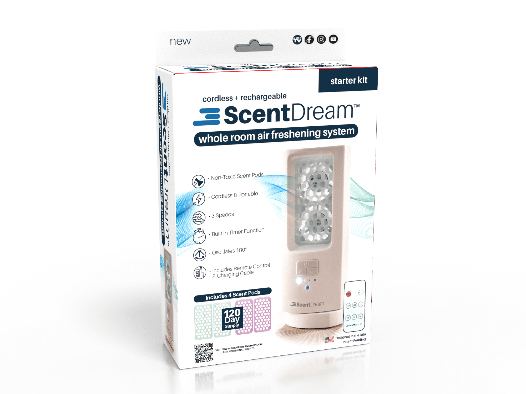 ScentDream Starter Kit Rechargeable Whole Room Air Freshener