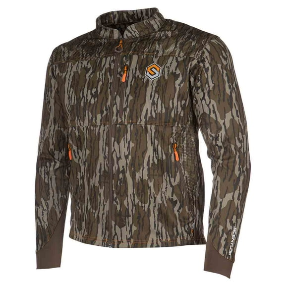 ScentLok Camo Hunting Jacket for Men - Savanna Aero Crosshair Lightweight Gear (Mossy Oak Bottomland Original, Small)