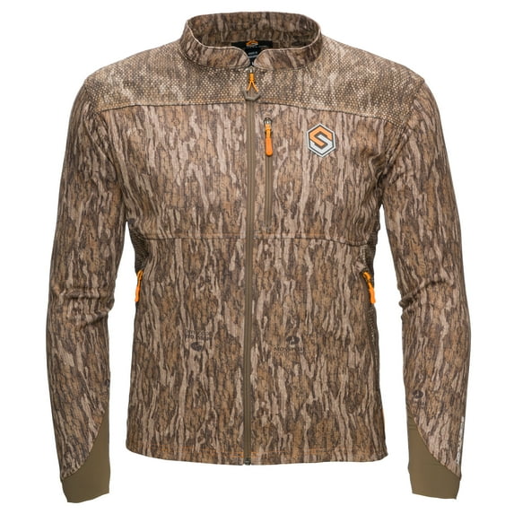 ScentLok Camo Hunting Jacket for Men - Savanna Aero Crosshair Lightweight Gear (Mossy Oak New Bottomland, Medium)