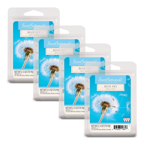 ScentSationals 2.5 oz Blue Sky Scented Wax Melts, 4-Pack