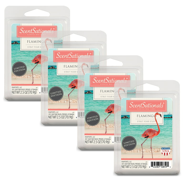 ScentSationals 2.5 oz Flamingo Scented Wax Melts, 4-Pack