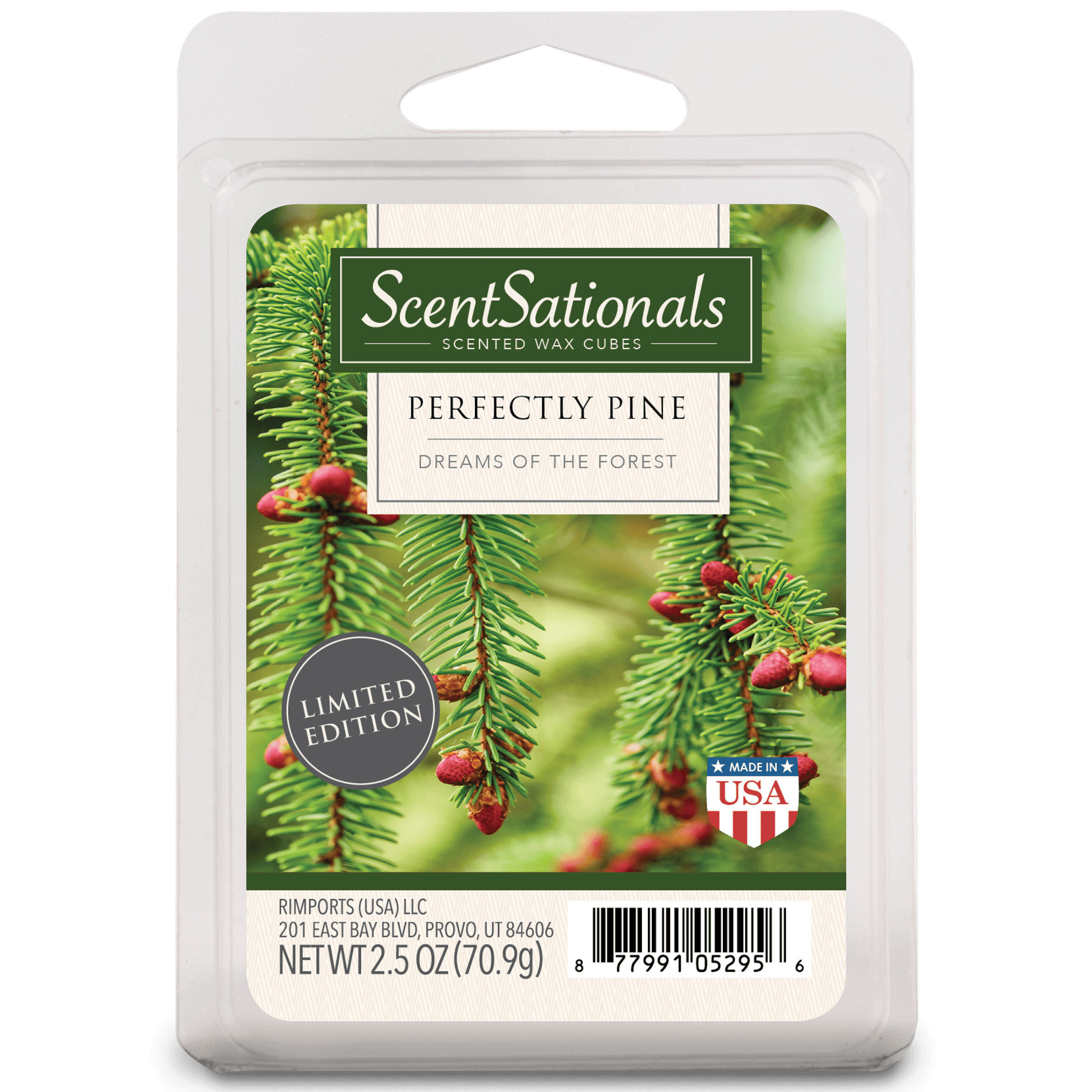 ScentSationals 2.5 oz Perfectly Pine Scented Wax Melts