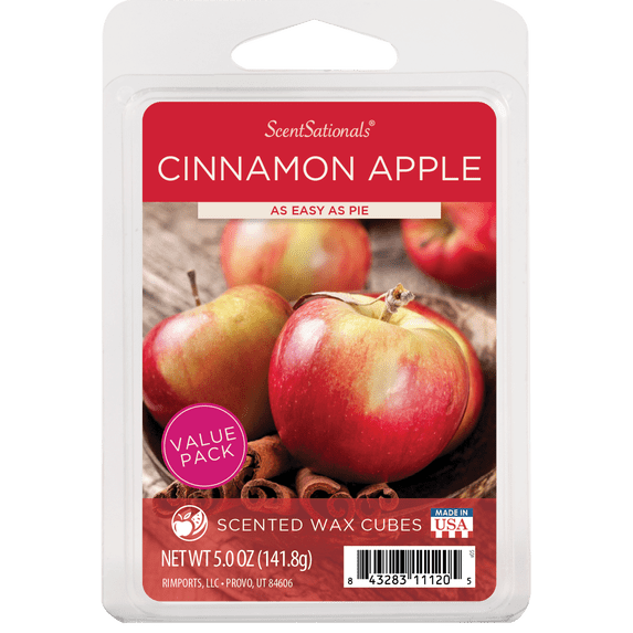 ScentSationals 5 oz Cinnamon Apples Scented Wax Melts, Value Size