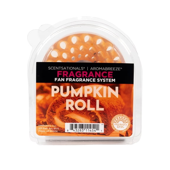 ScentSationals AromaBreeze Scented Wax Discs - Long Lasting Fragrance Wax Air Freshener for Aromabreeze Fan Units - Strong Scent, 3 Fragrance Wax Discs - Pumpkin Roll