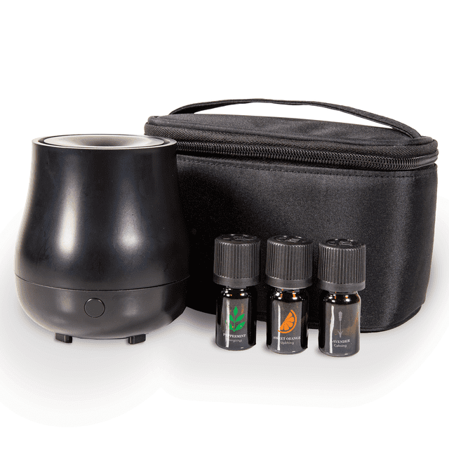 ScentSationals Aromatherapy Oil Diffuser Gift Set, Black