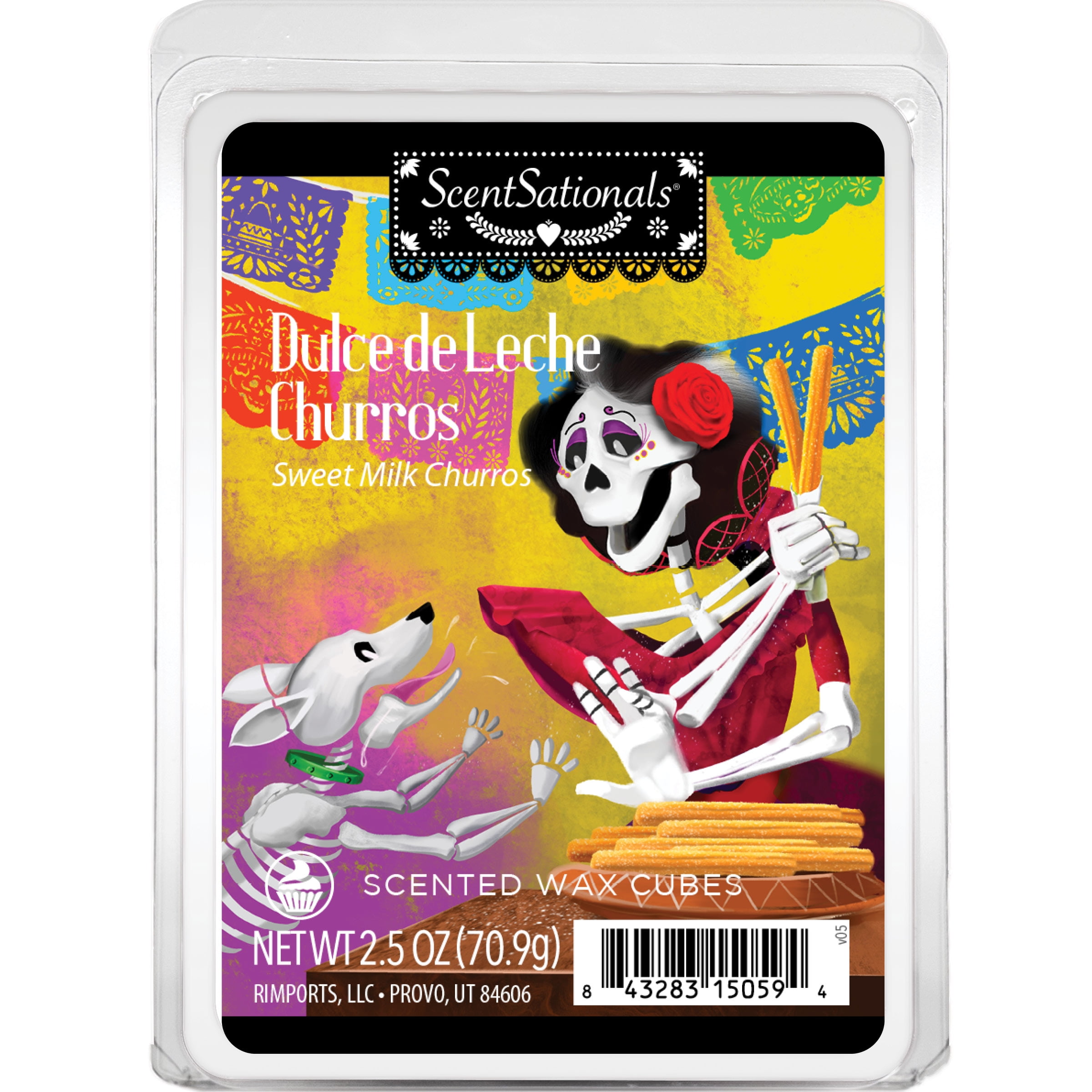 ScentSationals Day of the Dead Scented Wax Melts, Dulce de Leche Churros, (Sweet Milk Churros) 2.5 oz